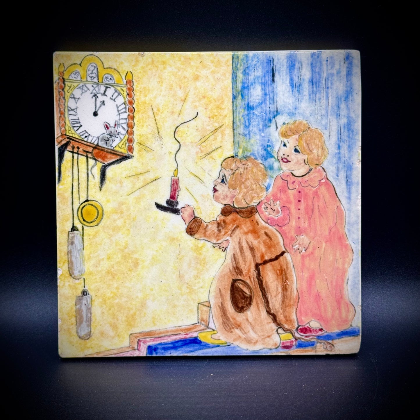 RARE 1950s Vintage Hand Painted Pomona Tile/Trivet