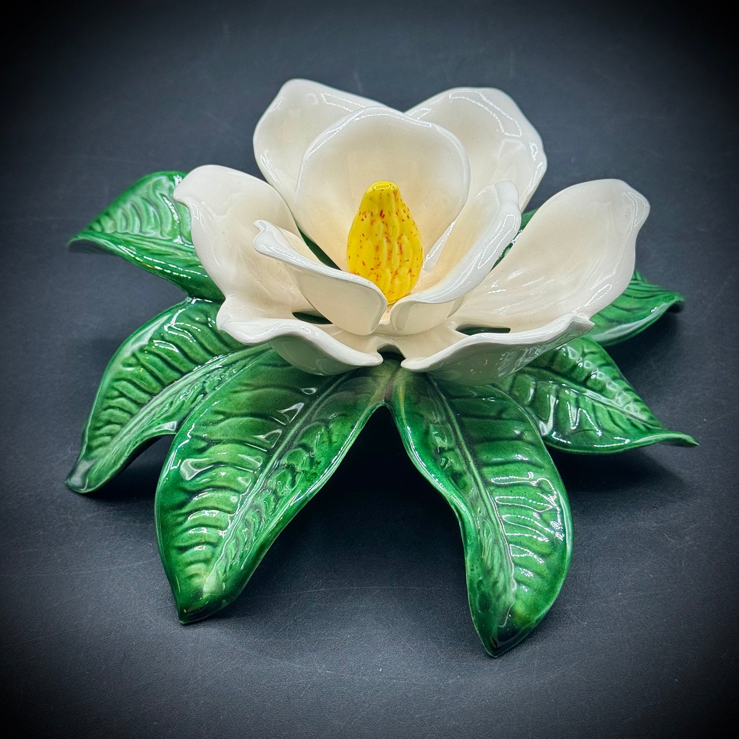 Vintage Jamar Mallory Studio Magnolia Ceramic Art Flower