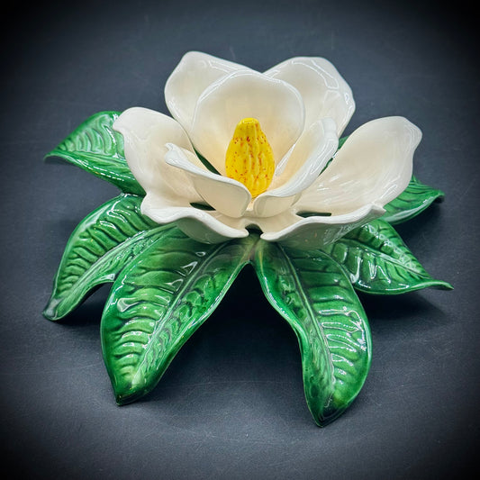 Vintage Jamar Mallory Studio Magnolia Ceramic Art Flower