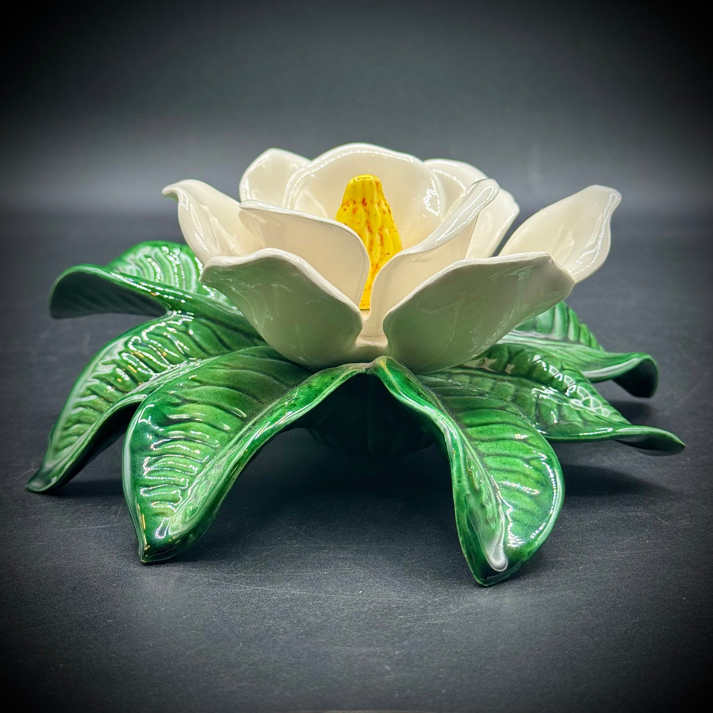 Vintage Jamar Mallory Studio Magnolia Ceramic Art Flower