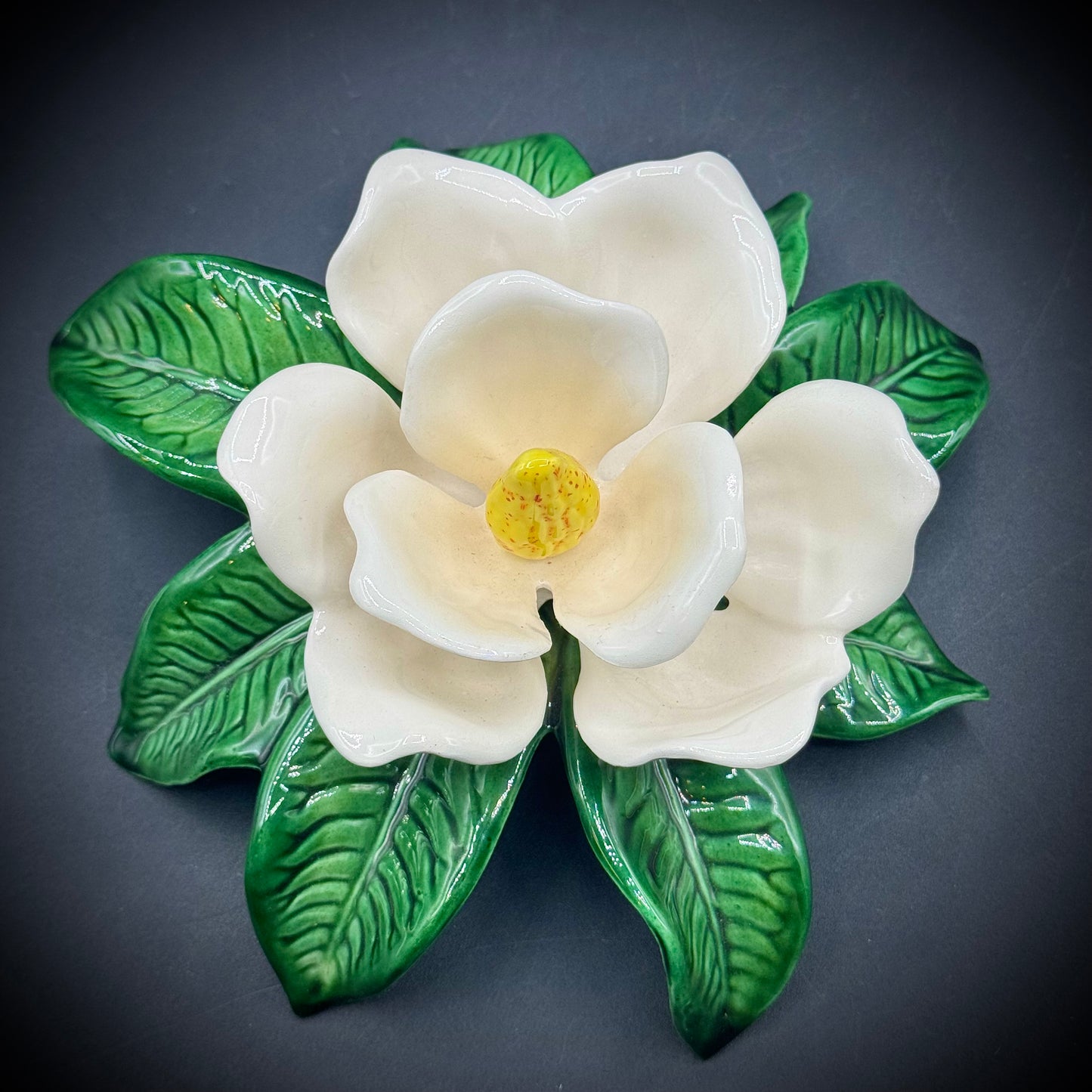 Vintage Jamar Mallory Studio Magnolia Ceramic Art Flower