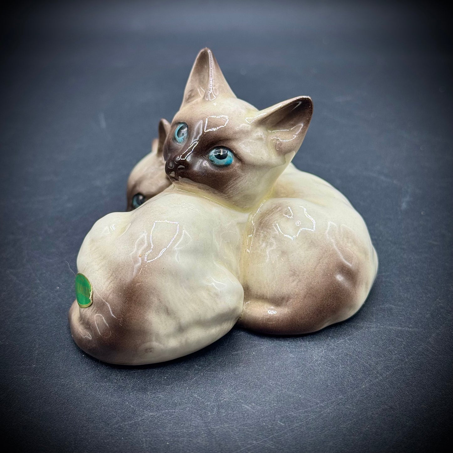 Vintage Beswick England Porcelain Siamese Cats Figurine