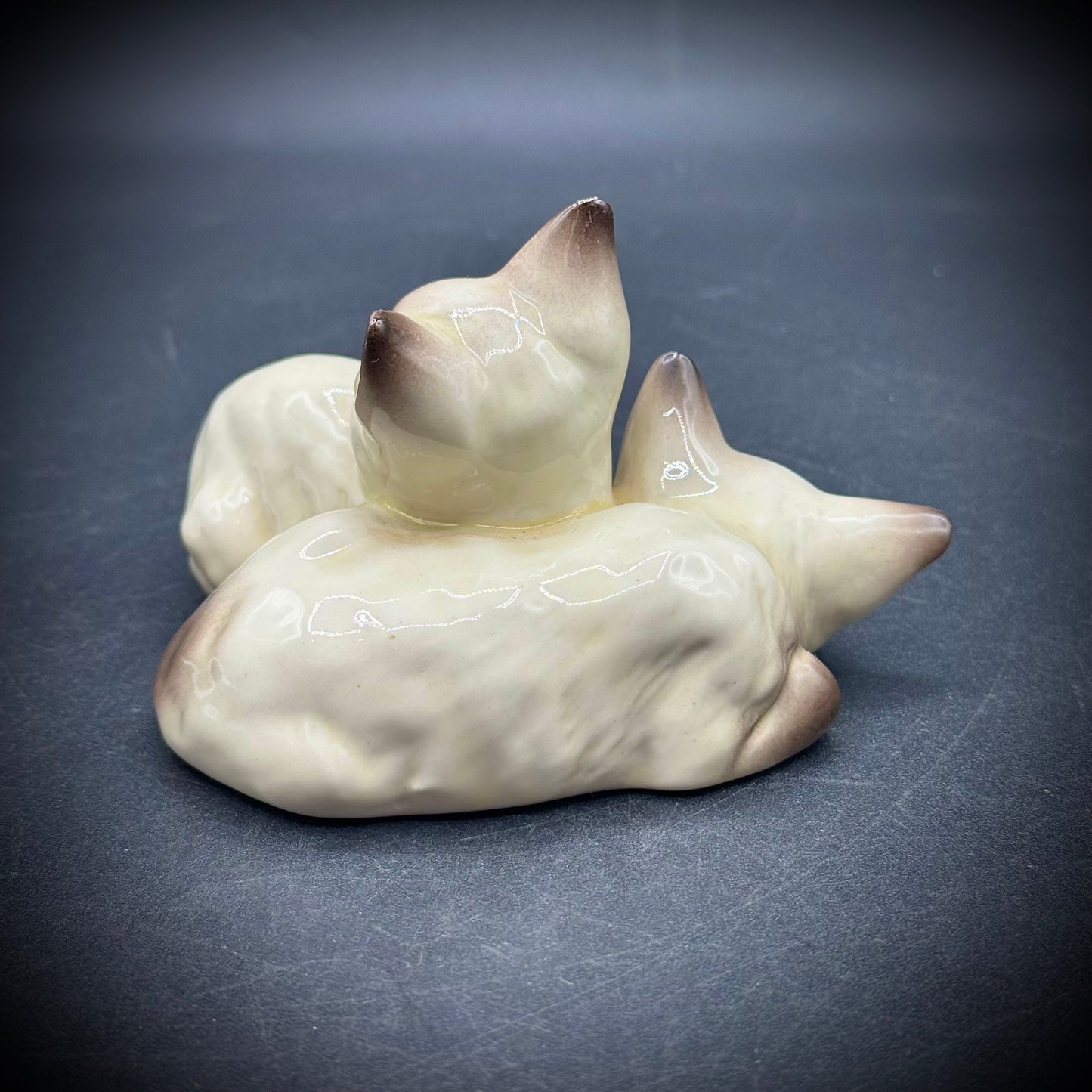 Vintage Beswick England Porcelain Siamese Cats Figurine