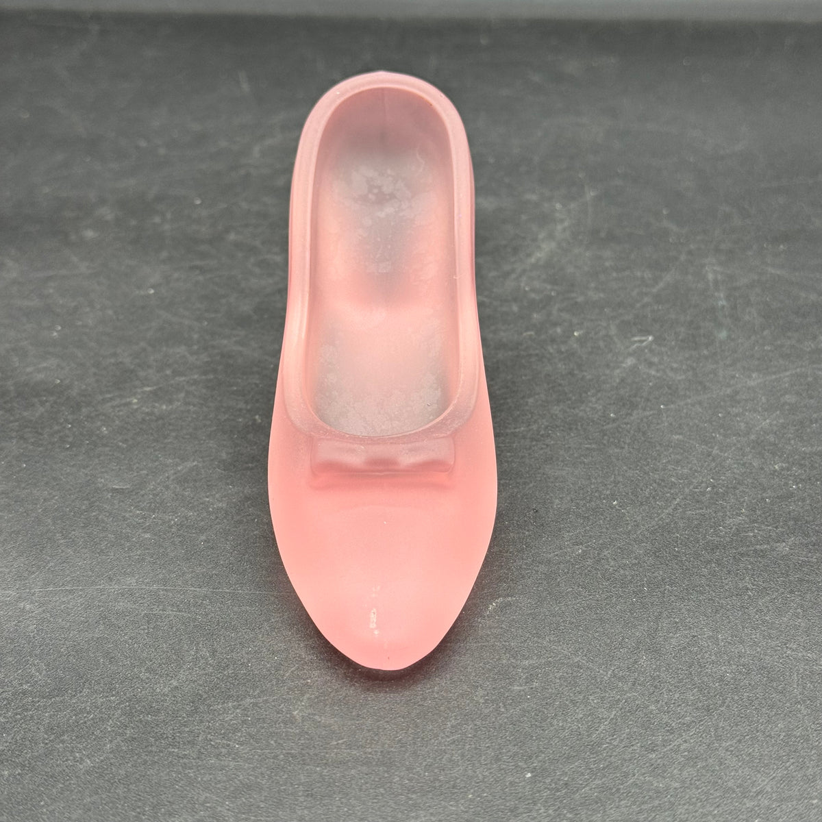 Vintage Westmoreland Frosted Pink Glass Slipper