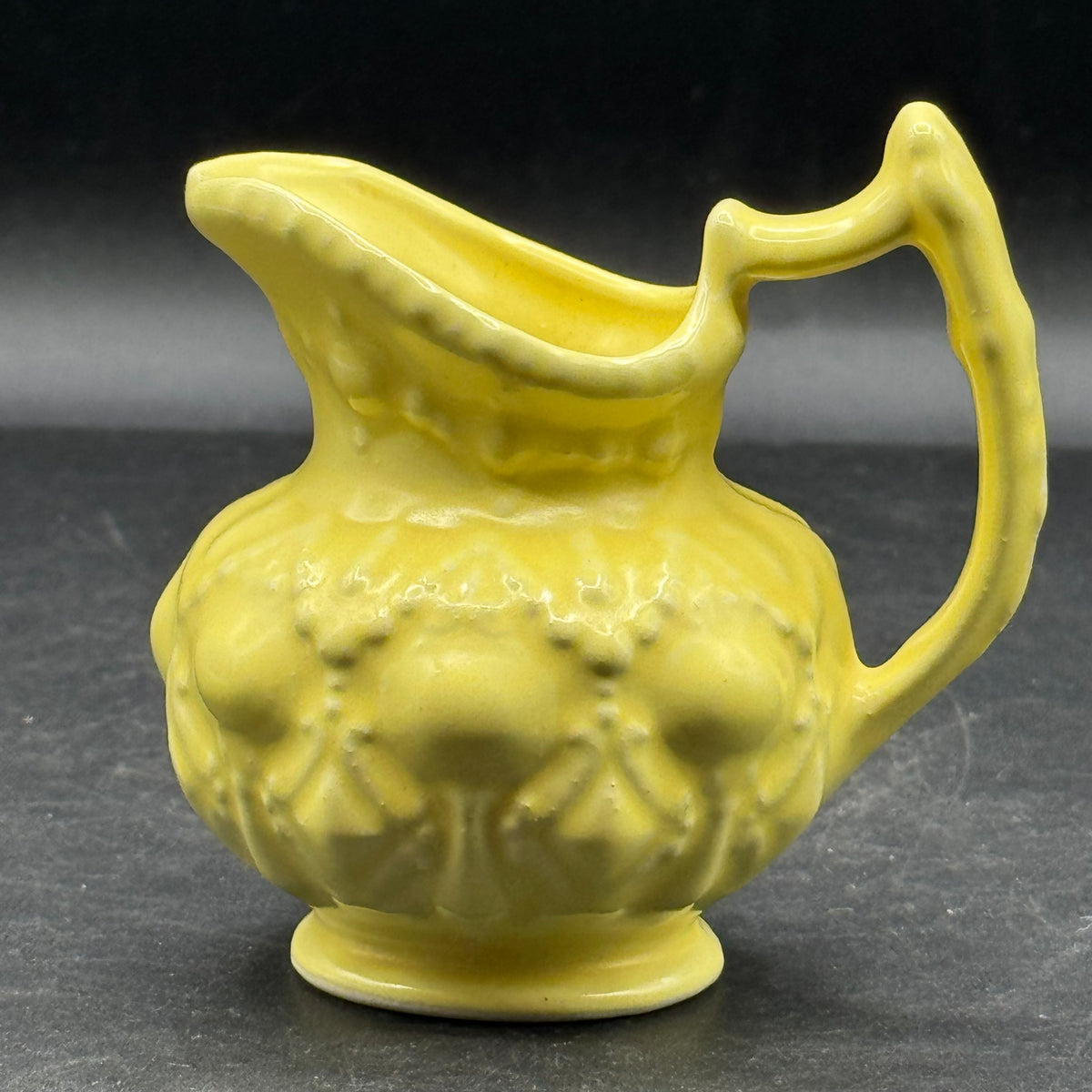 Vintage Camark Butter Yellow Ceramic Small Pitcher - Made in USA