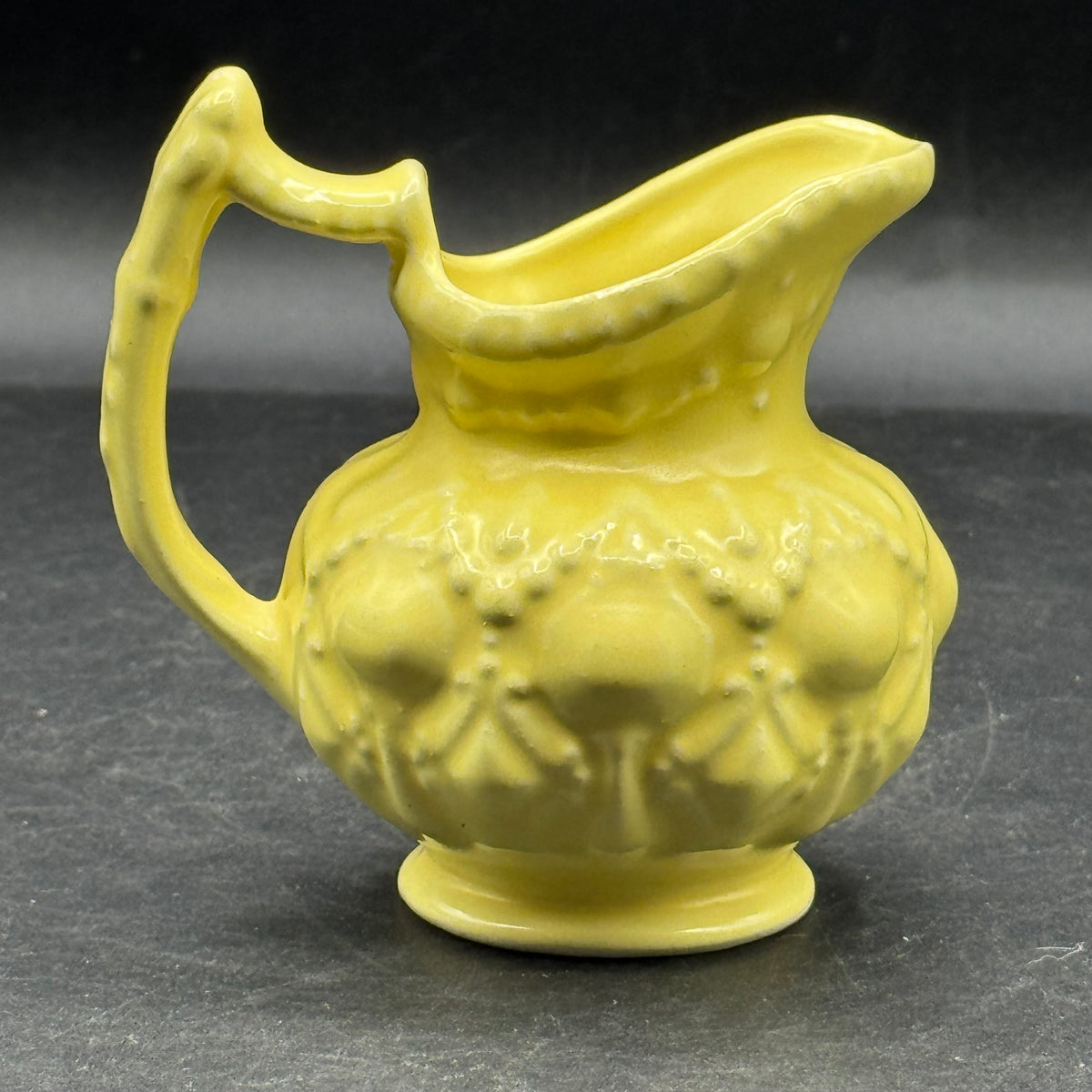 Vintage Camark Butter Yellow Ceramic Small Pitcher - Made in USA