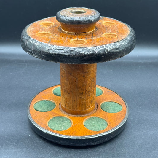 Repurposed Large Vintage Wooden Spool Holder
