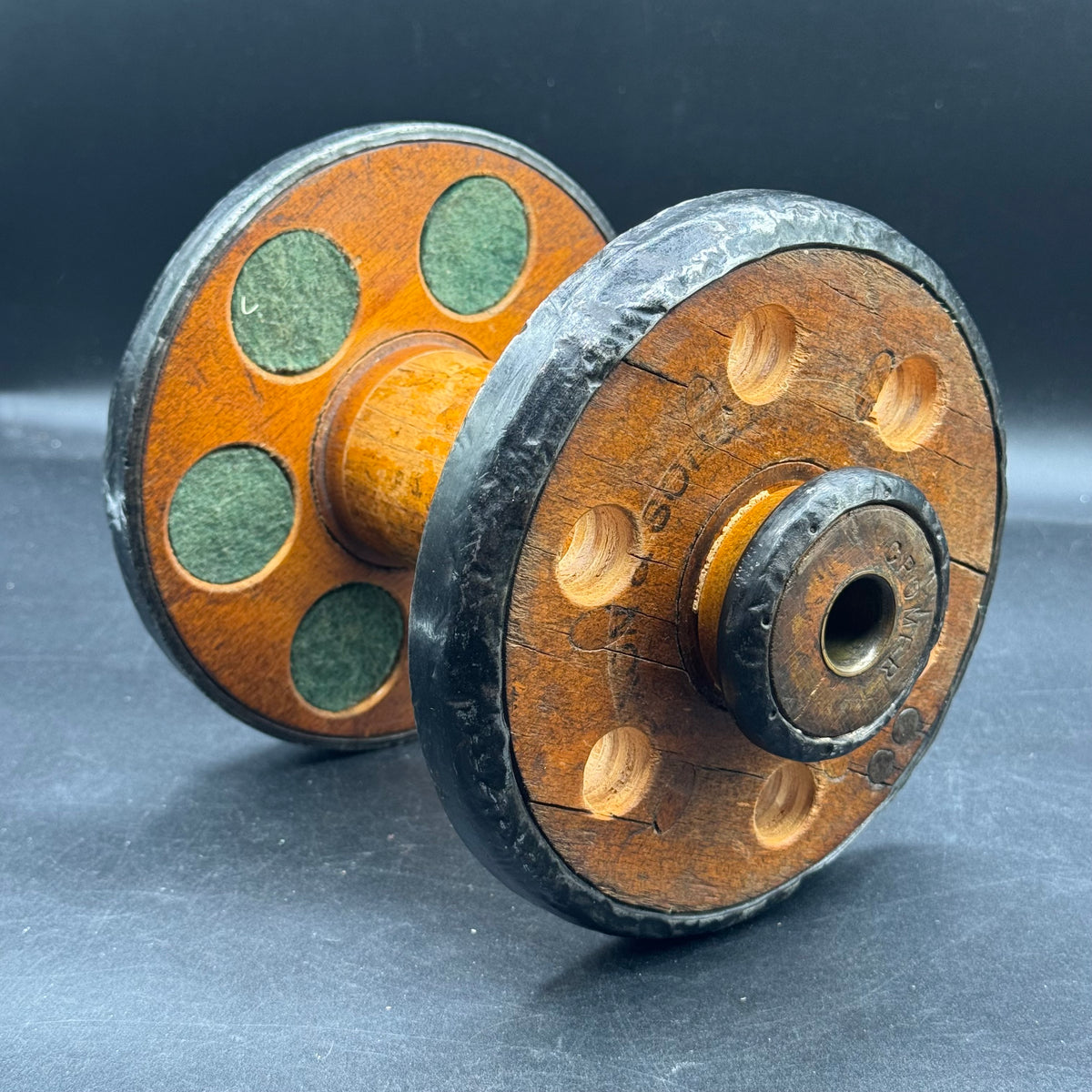 Repurposed Large Vintage Wooden Spool Holder