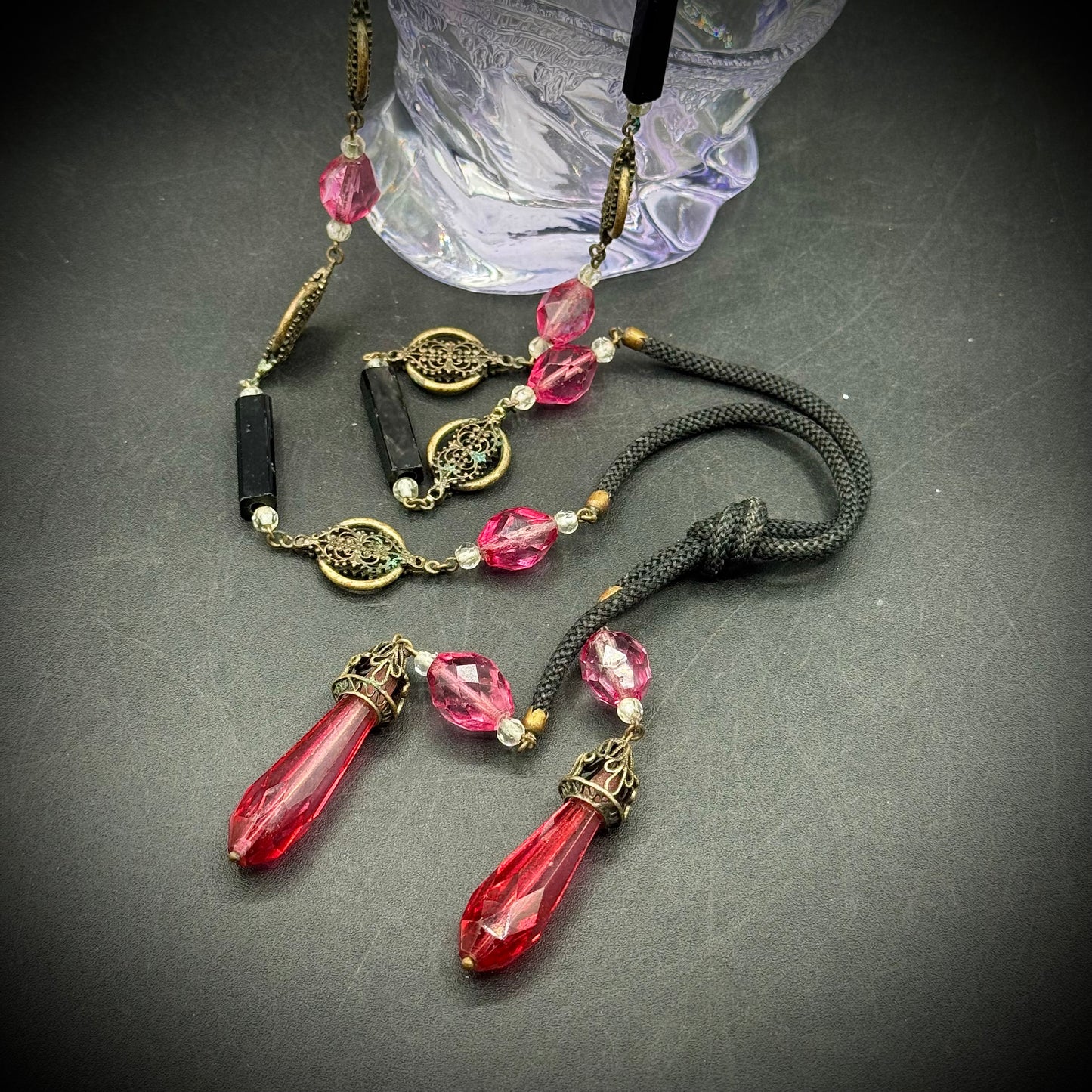 Vintage 1920s Long Art Deco Style Necklace