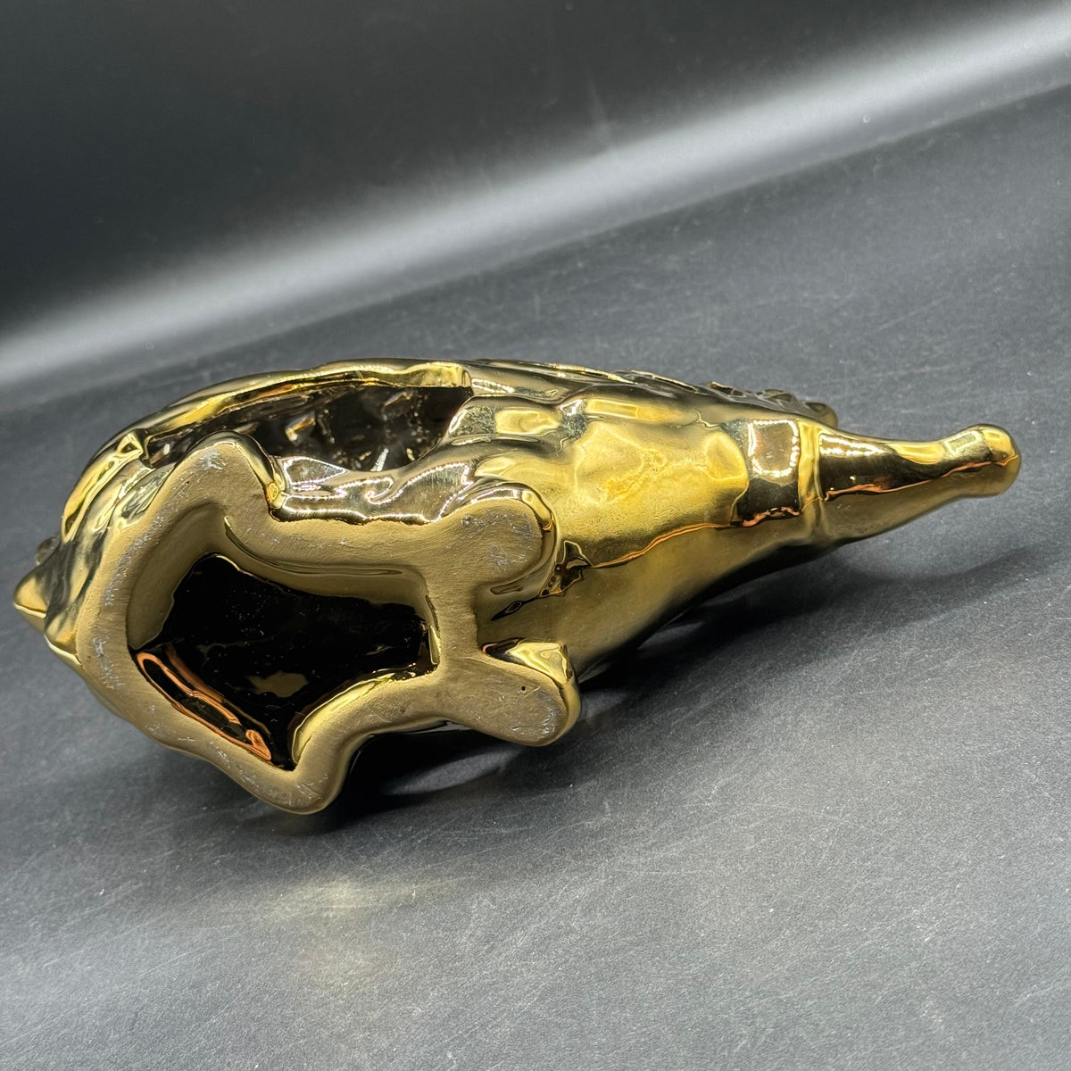 Gold Tone Hedgehog Votive