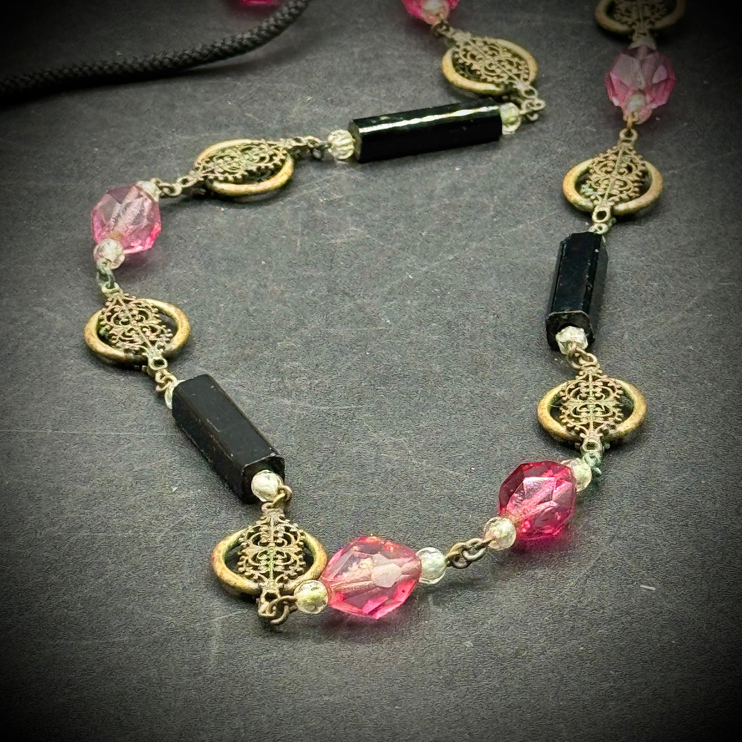 Vintage 1920s Long Art Deco Style Necklace