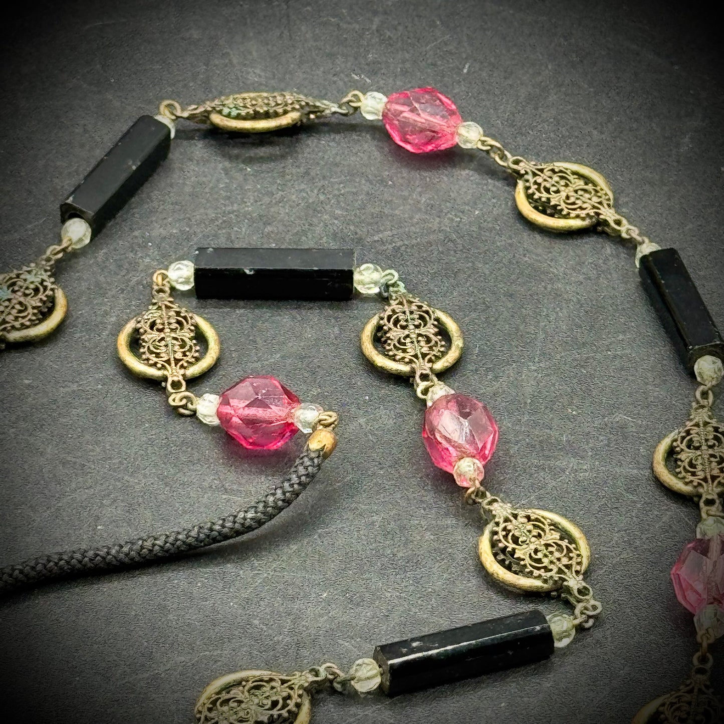 Vintage 1920s Long Art Deco Style Necklace