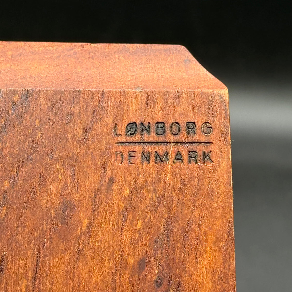 Vintage MCM Longborg, Denmark Four Piece Glass and Teak Wood Serving Tray