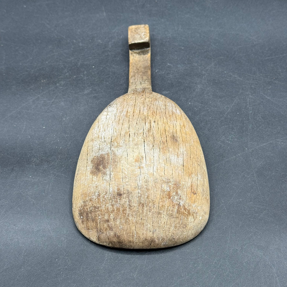 Large Primitive Antique Wooden Butter Ladle/Scoop with Hook