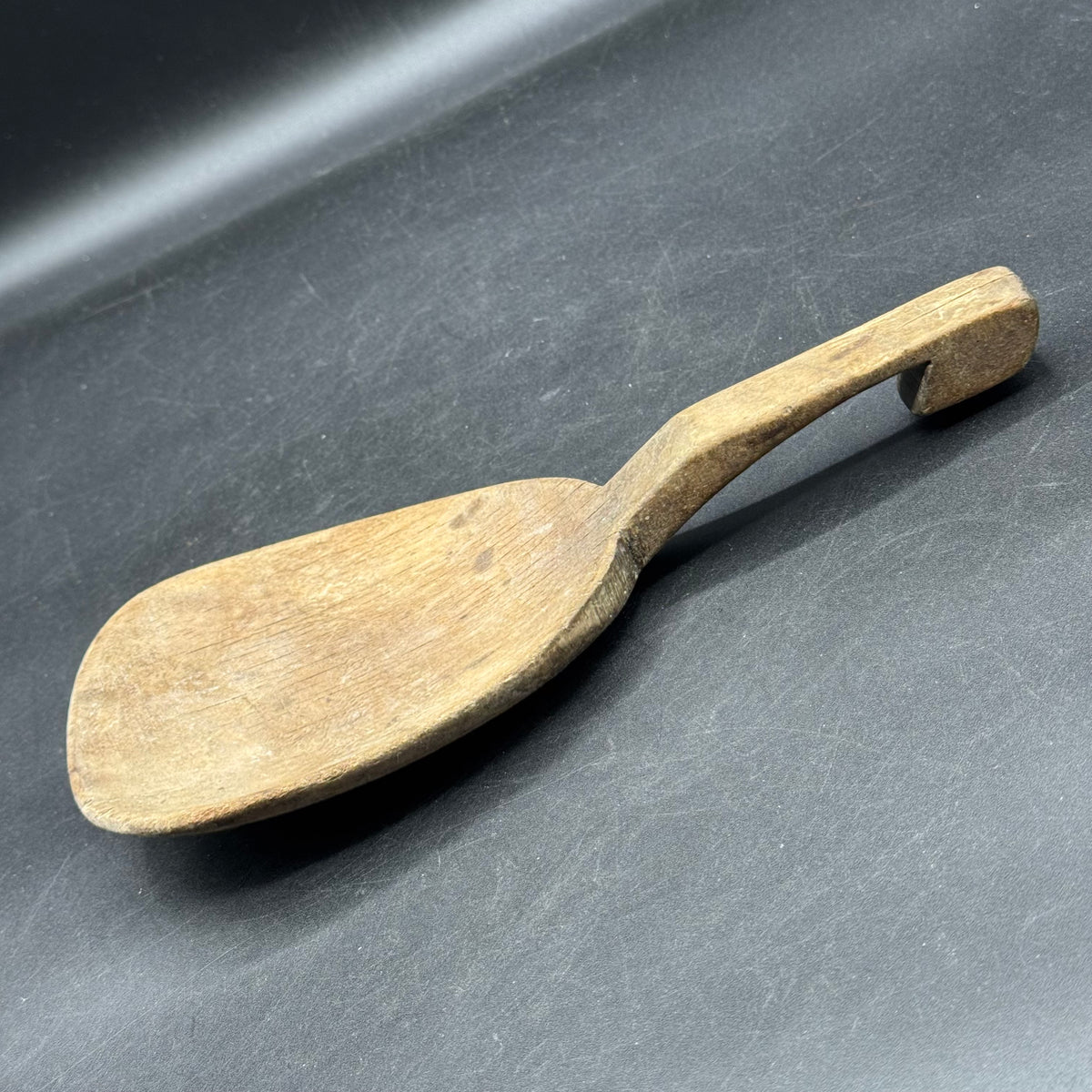 Large Primitive Antique Wooden Butter Ladle/Scoop with Hook
