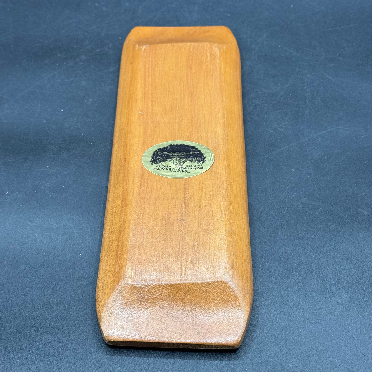 Vintage Monkey Pod Wood Hawaiian Crafted Rectangle Tray