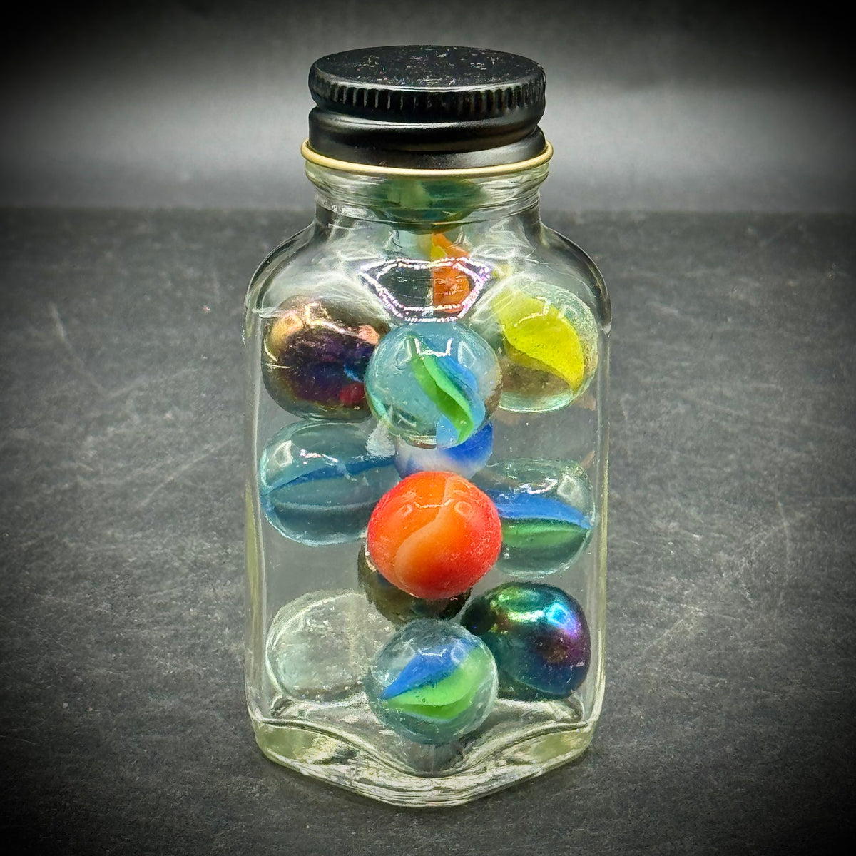 Glass Jar with Marbles #2