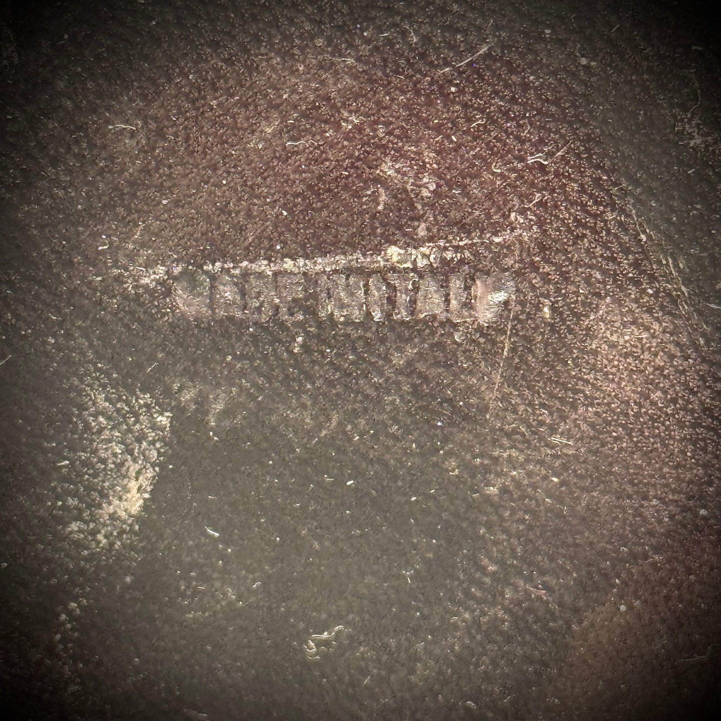 Vintage Ornate Dark Leather Wrapped Glass Bottle with Stopper - Made in Italy