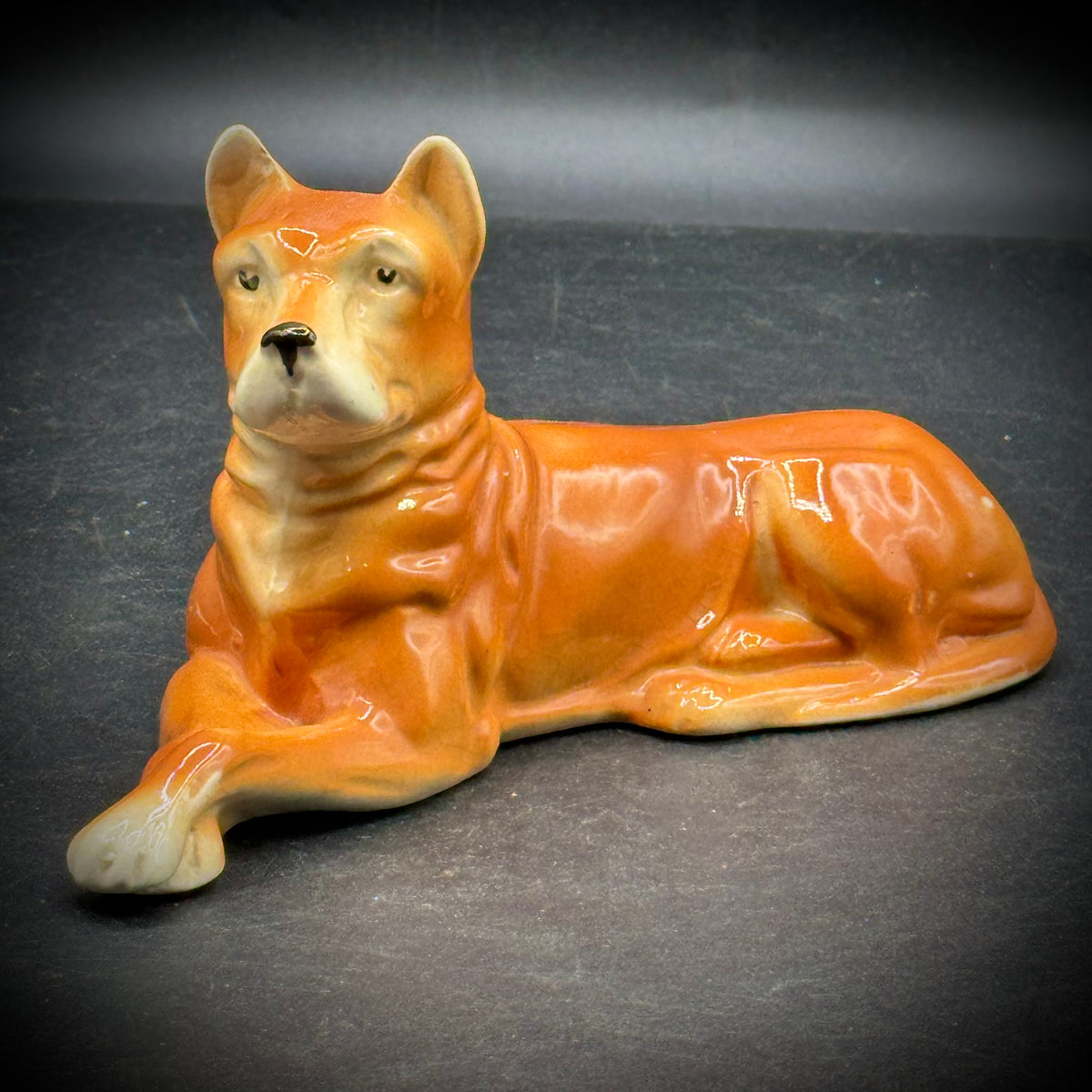 Incredible Vintage Porcelain Dog Figurine