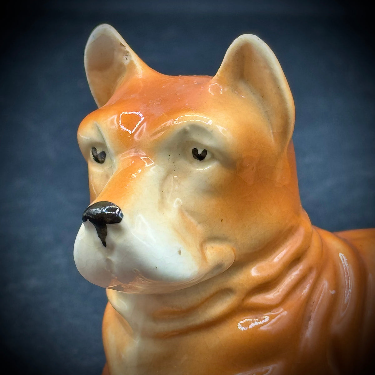 Incredible Vintage Porcelain Dog Figurine