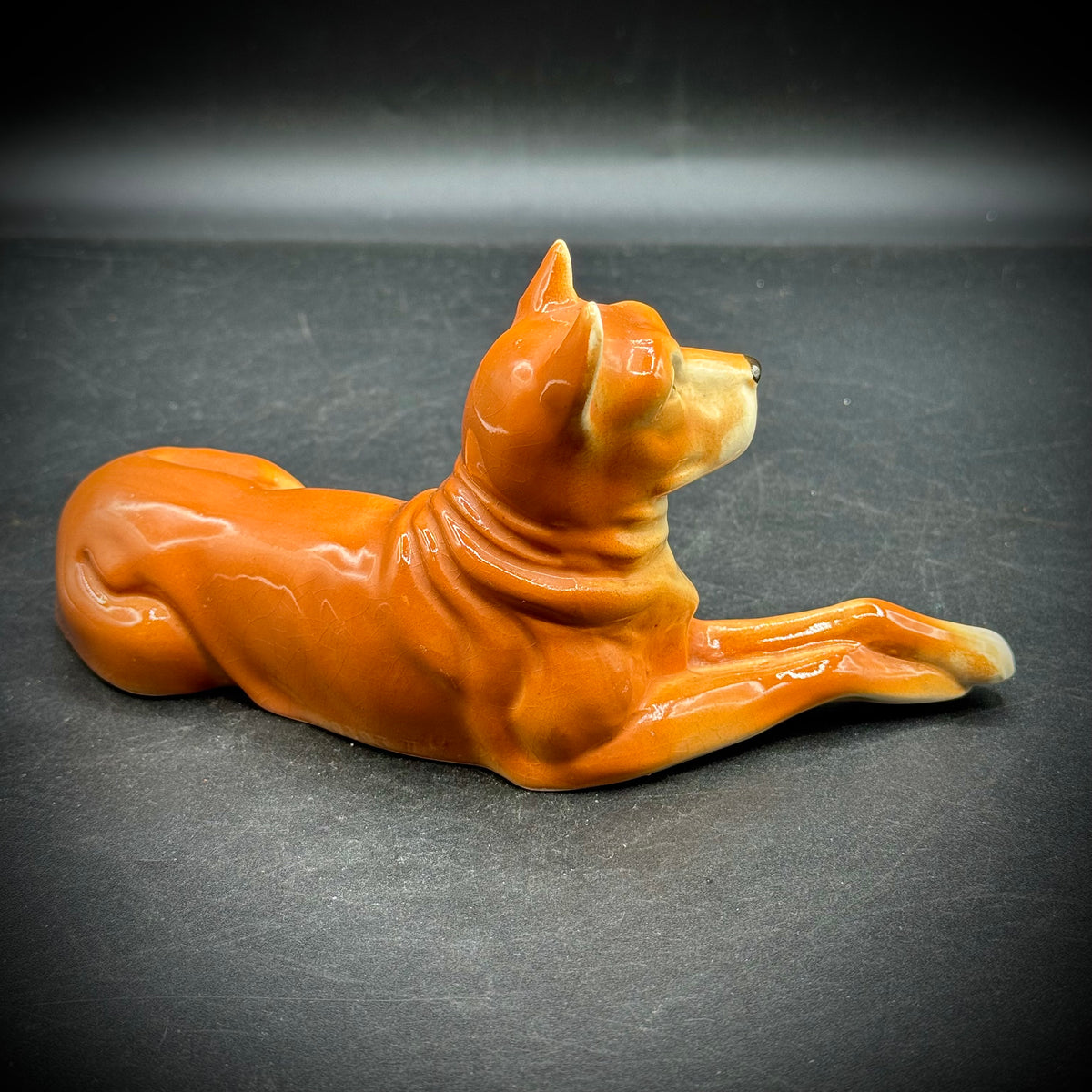 Incredible Vintage Porcelain Dog Figurine