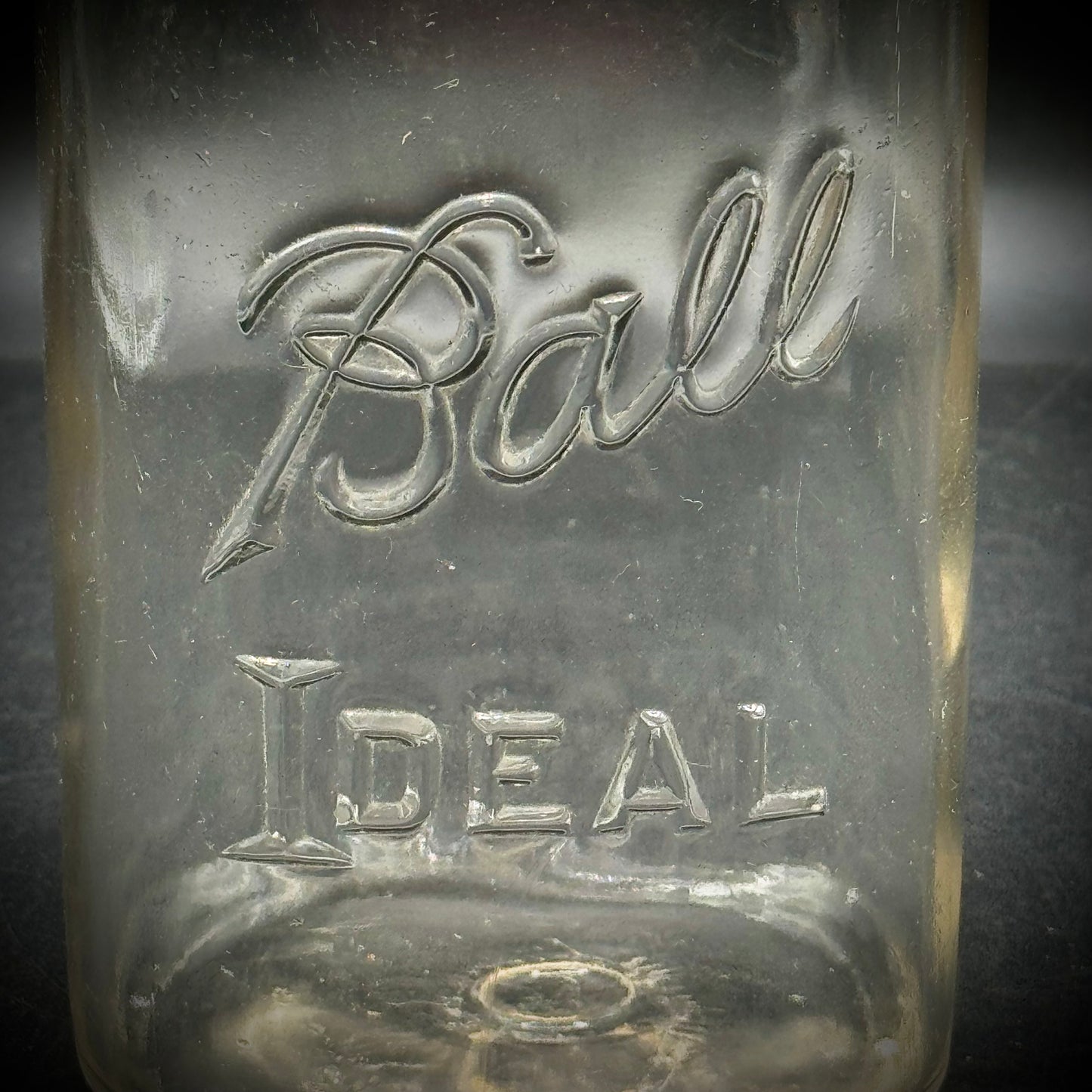 Vintage Tall Thin Ideal Ball Lidded Jar