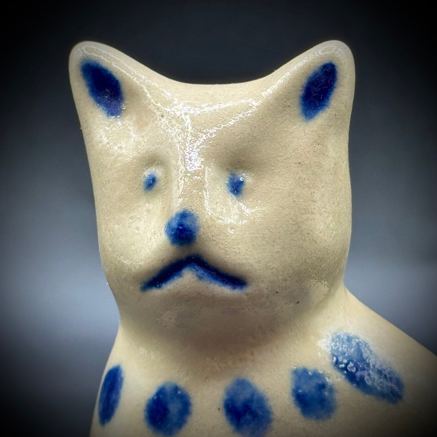 Vintage Beaumont Brothers Pottery Salt Glaze Cat