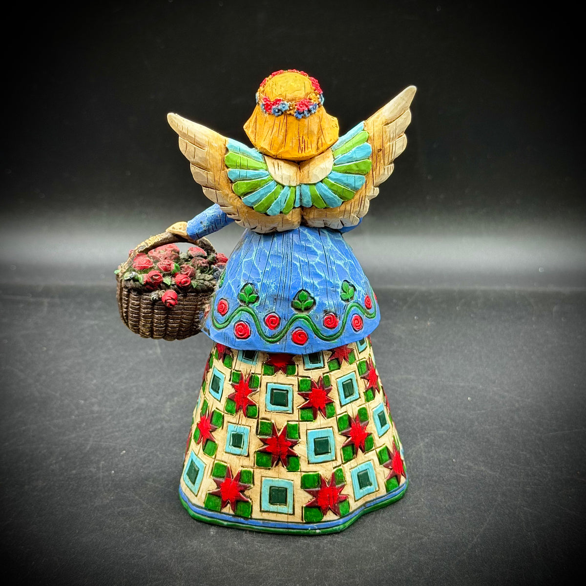 Vintage 2002 Jim Shore Heartwood Creek Angel & Flowers Figurine
