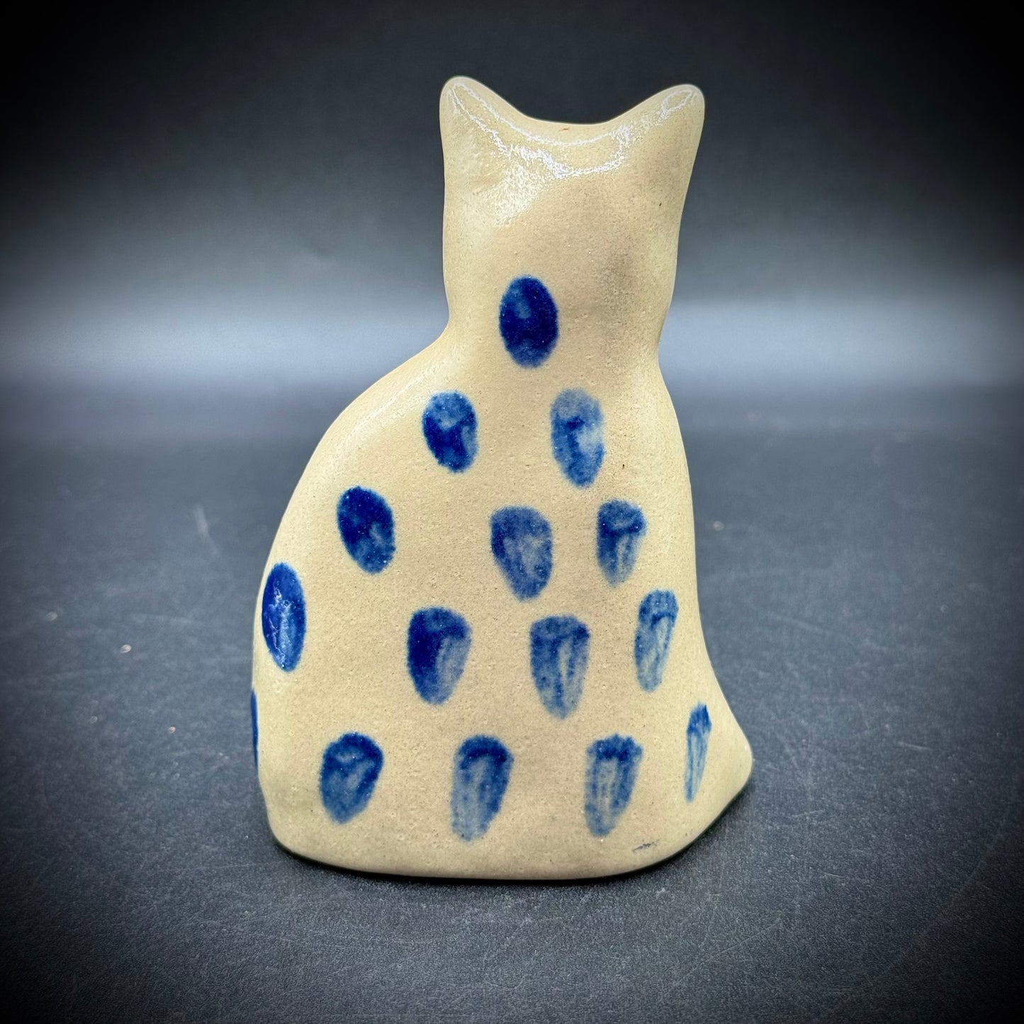 Vintage Beaumont Brothers Pottery Salt Glaze Cat