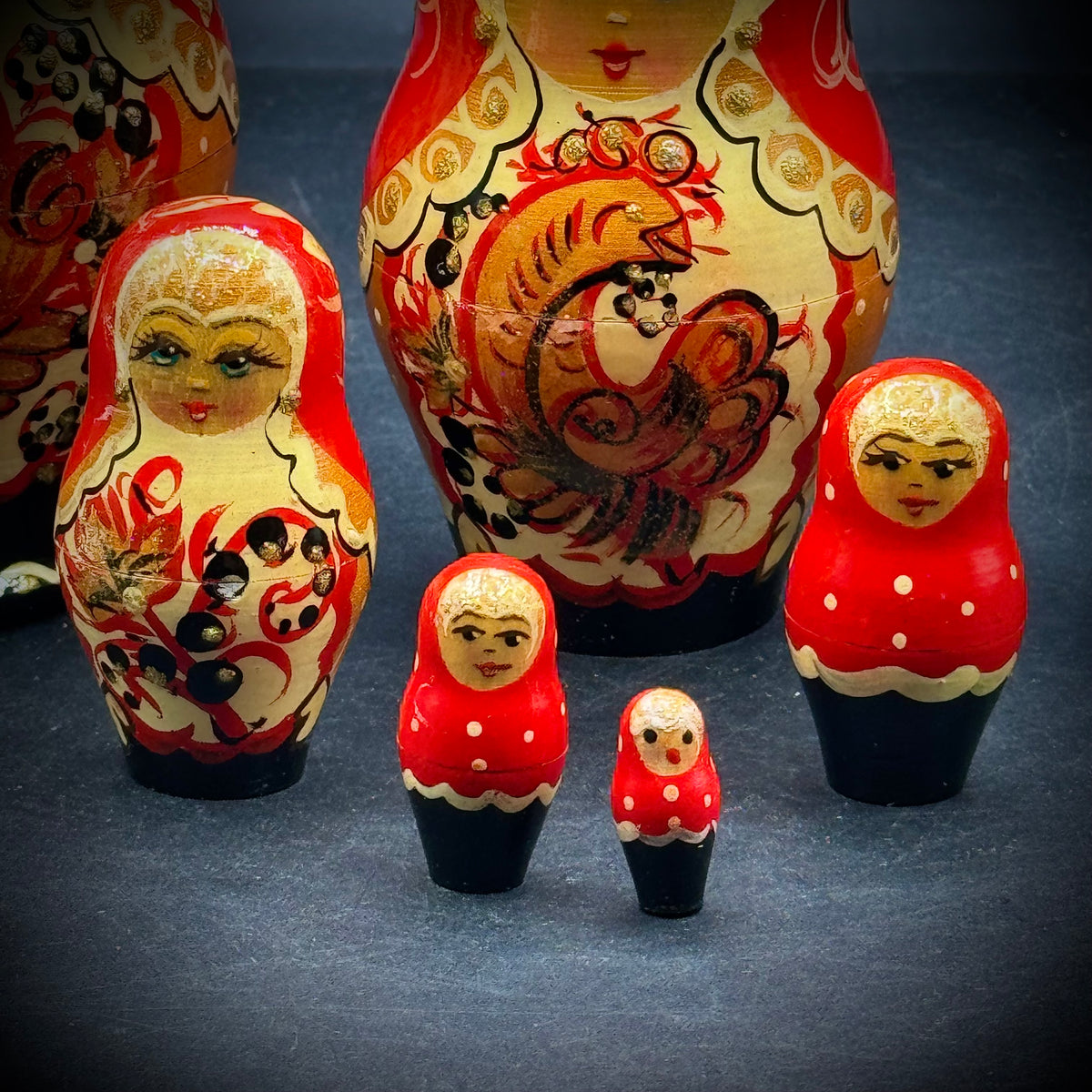 Hand Painted Artist Signed 7-Tier Matryoshka Doll Set