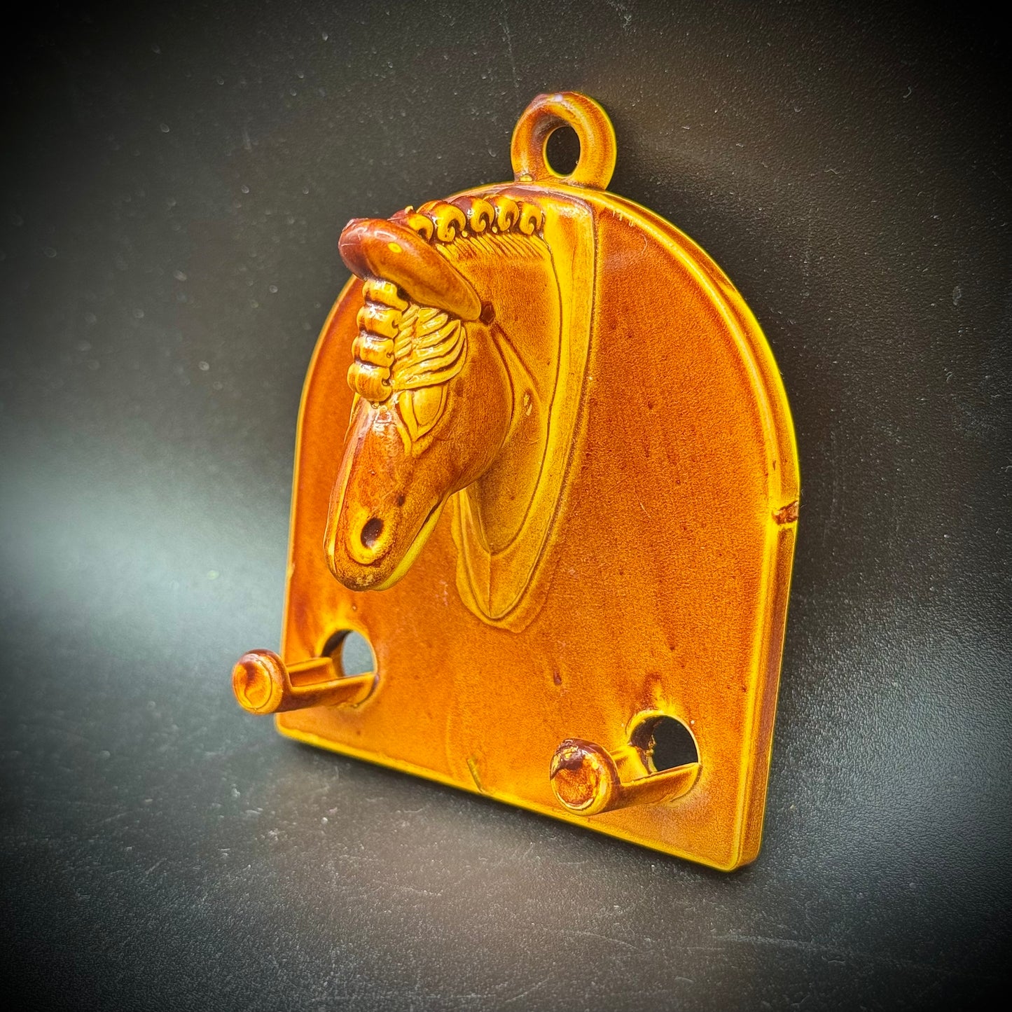 Vintage Celluloid Horse Head Hanging Key Hooks