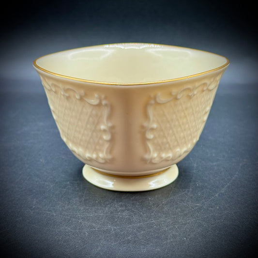 Vintage Lenox USA Canterbury Pattern Square Candy Bowl
