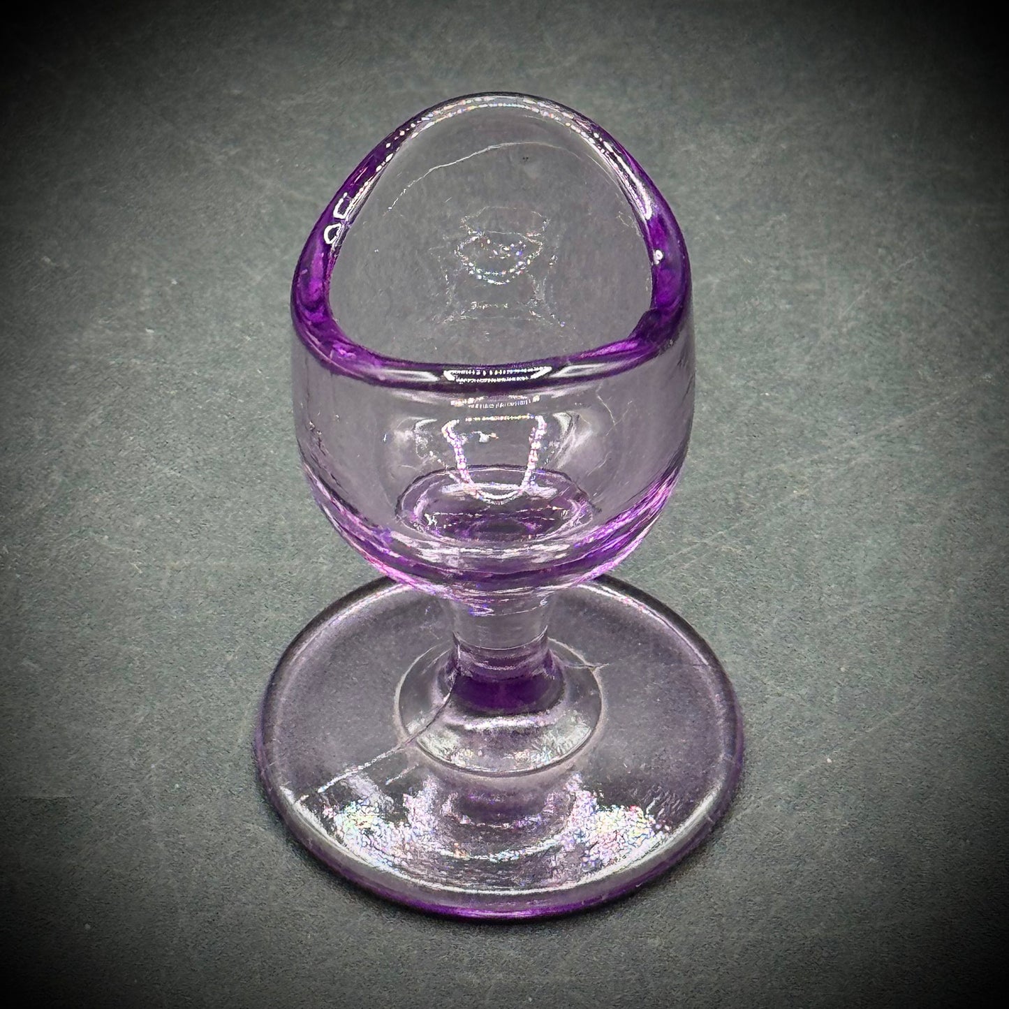 Vintage Guernsey Purple Glass Eye Cup