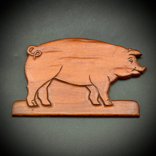 Vintage Wood Pig Country Style Wall Decor