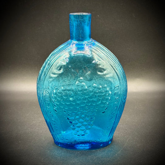 Vintage Clevenger Brothers Blue Bottle Grapes & Eagle Pattern