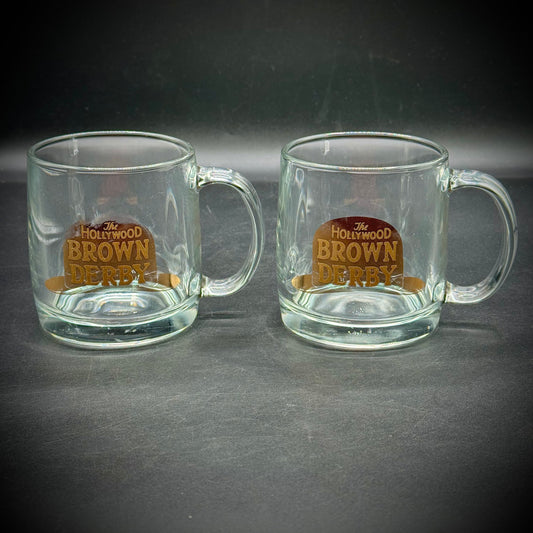 Pair of Vintage Hollywood Brown Derby Mugs