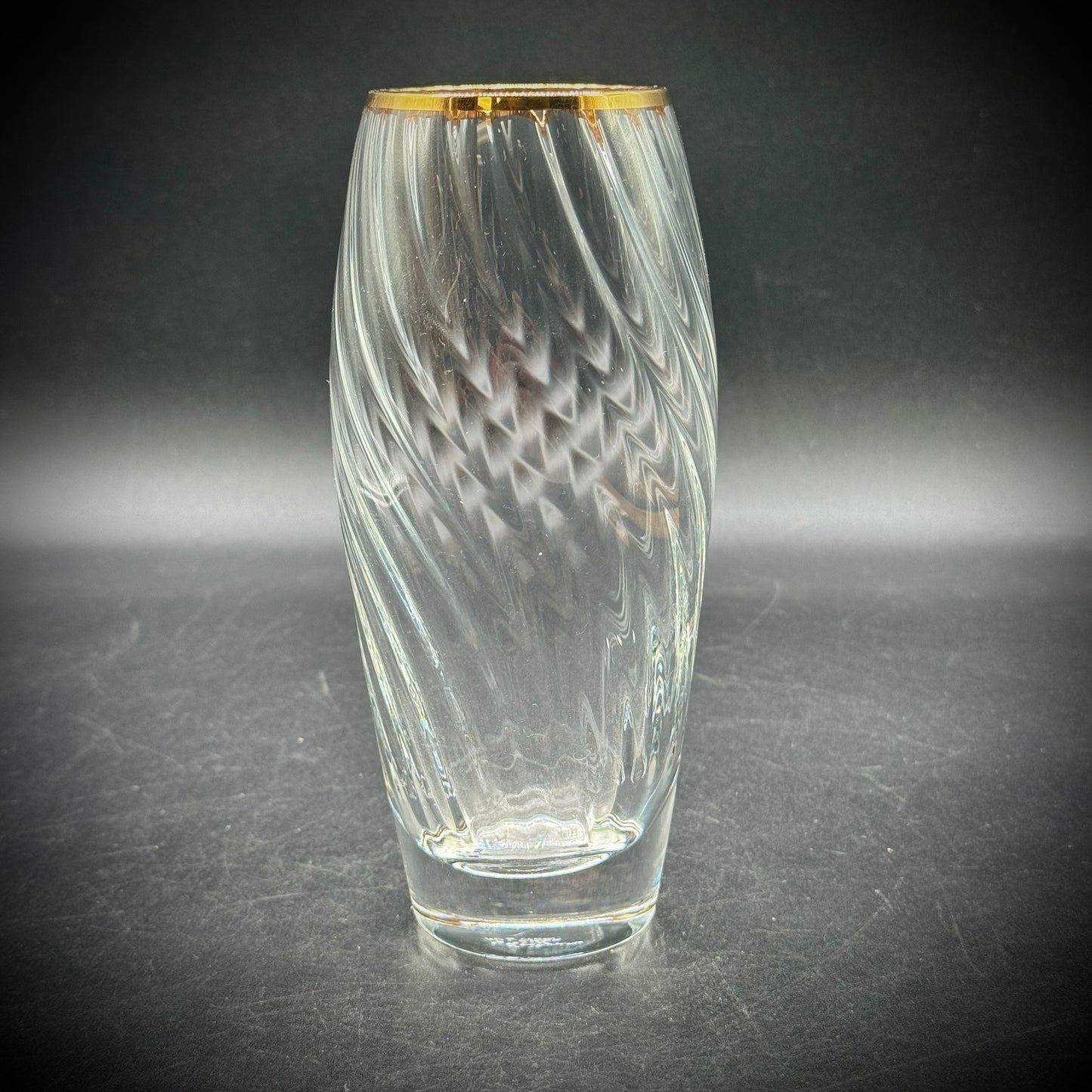 Lenox Crystal & Gold Optika Vase