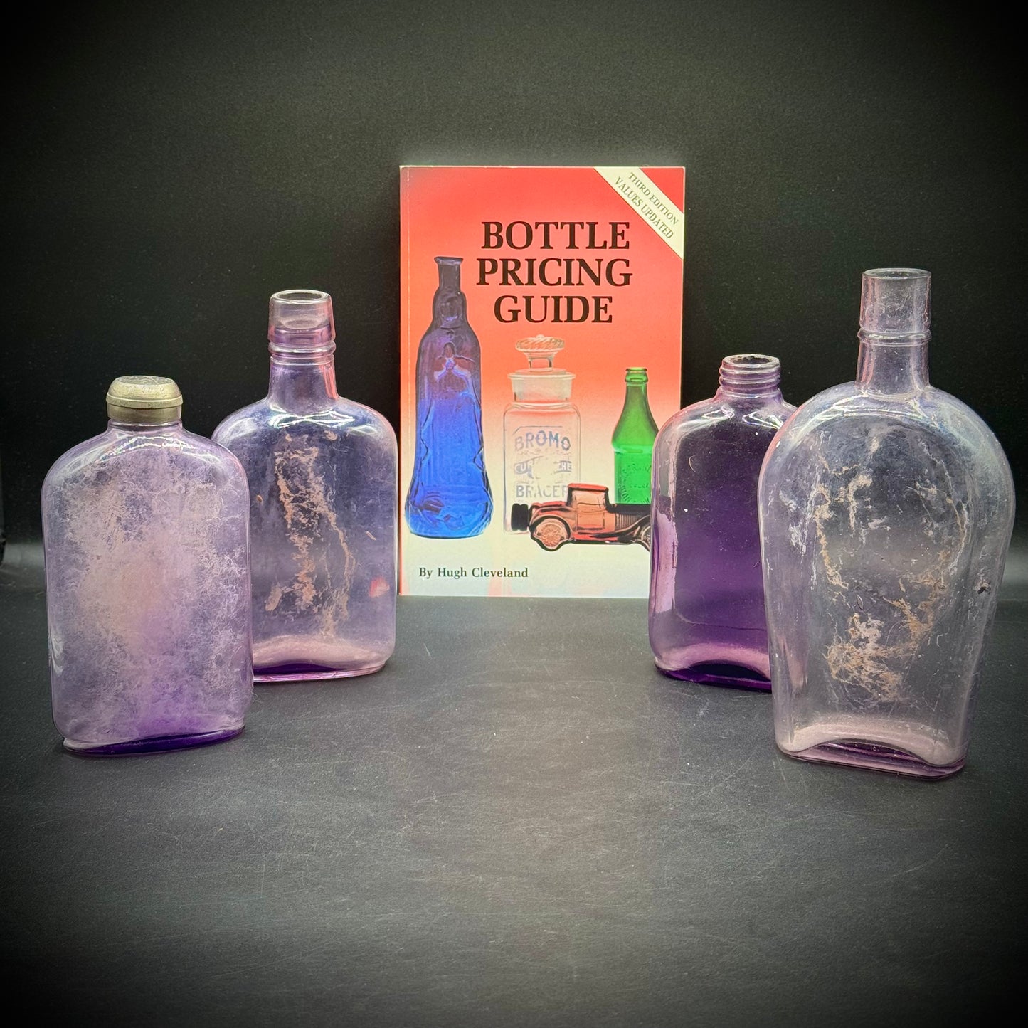 Collection of 4 Antique Glass Bottles & Book #2