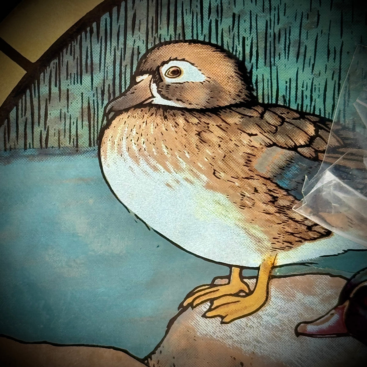 Vintage New 1988 Glassmasters Bird Motif Stained Glass with Fittings
