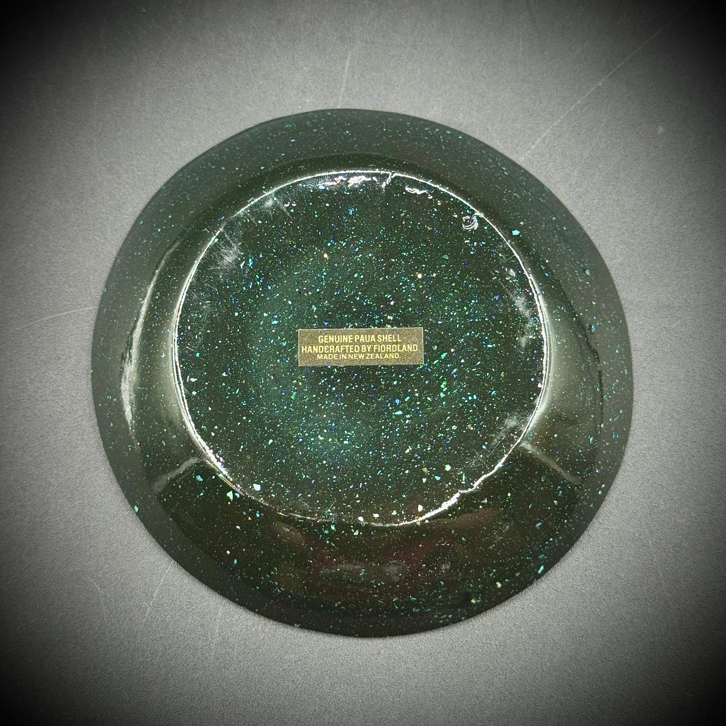 Vintage New Zealand Hand Crafted Paua Shell Trinket Dish