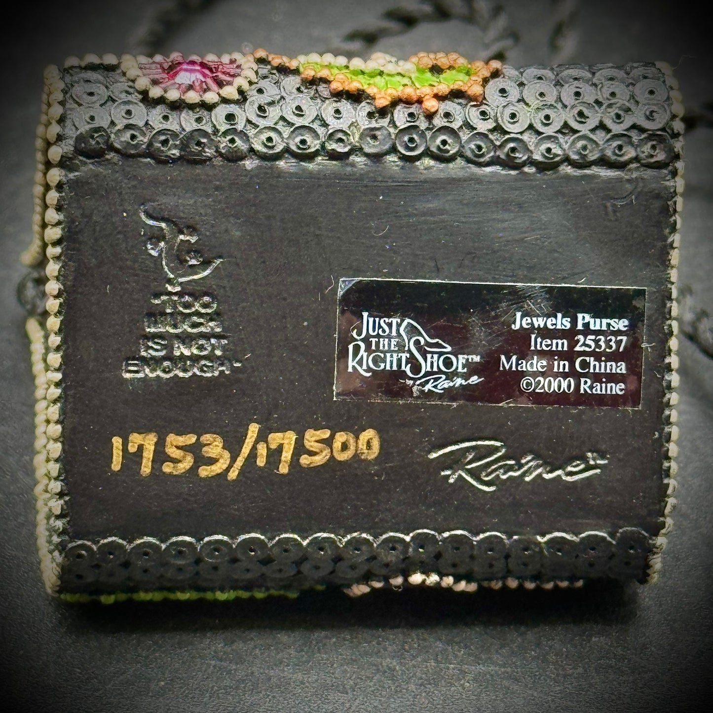 Just The Right Shoe Numbered Decorative Display Purse