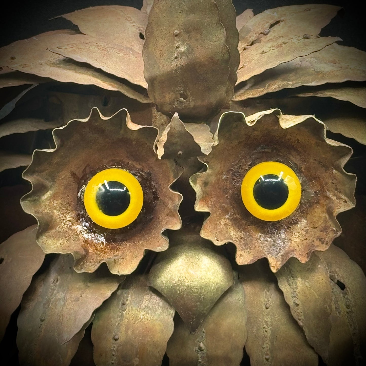 Stunning 1960s C. Jere MCM Metal Owl