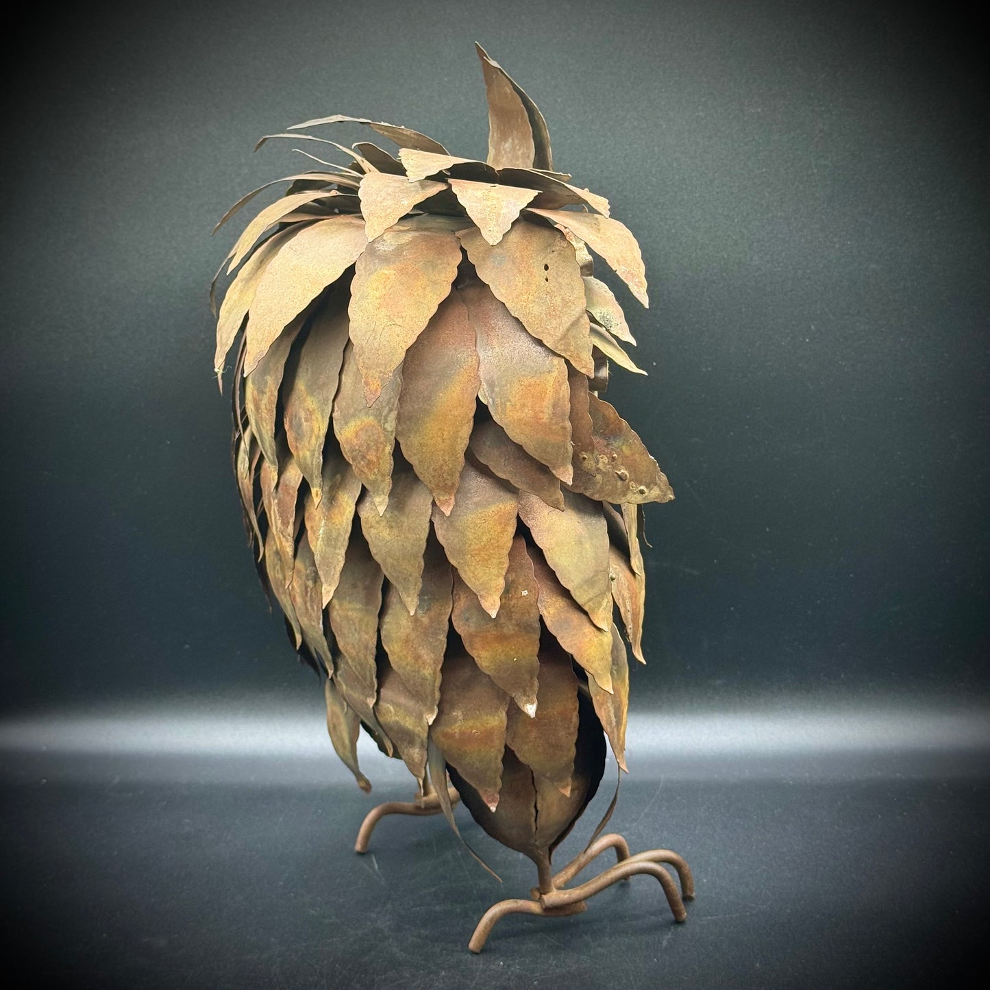 Stunning 1960s C. Jere MCM Metal Owl