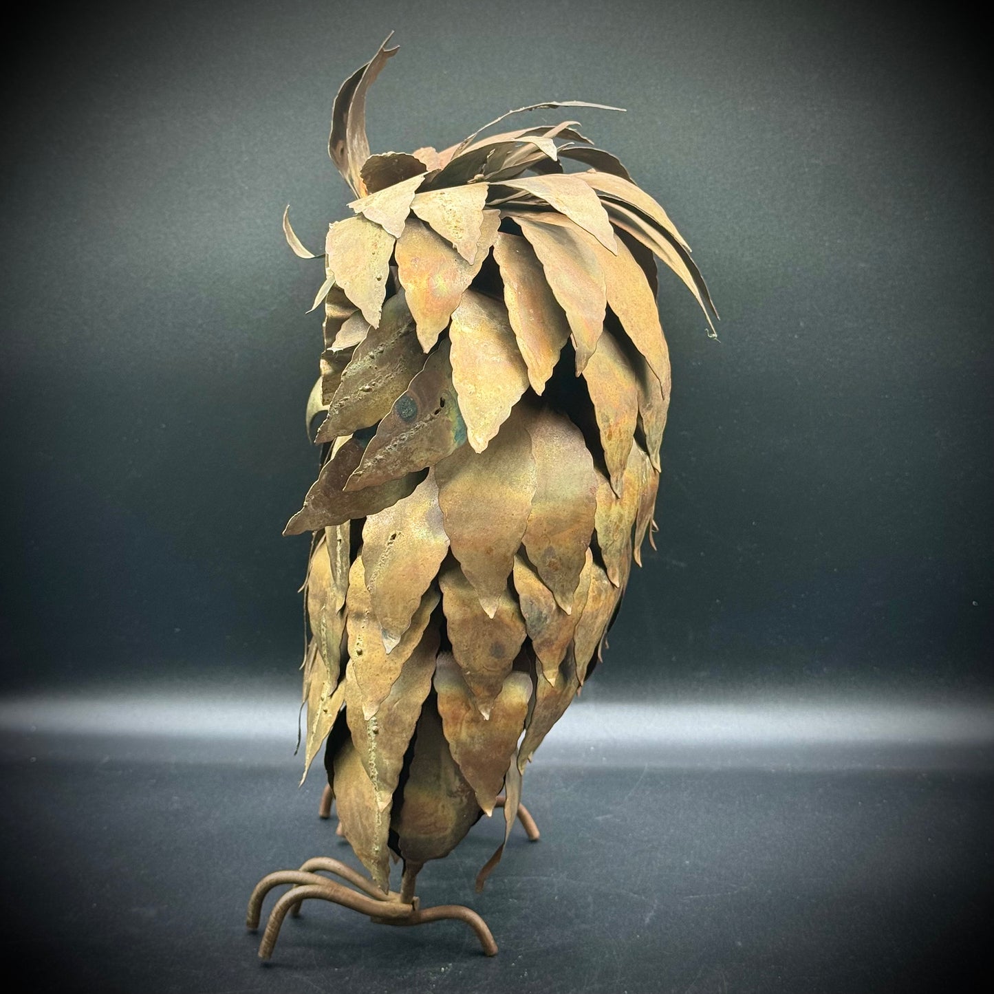 Stunning 1960s C. Jere MCM Metal Owl