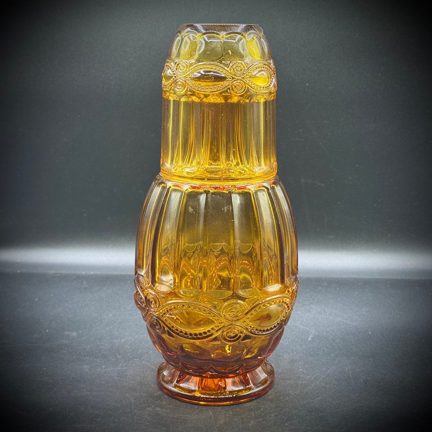 Elle Decor Large Amber Glass Color Tumble Up