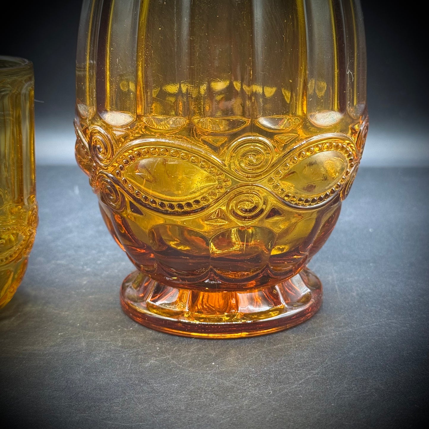 Elle Decor Large Amber Glass Color Tumble Up