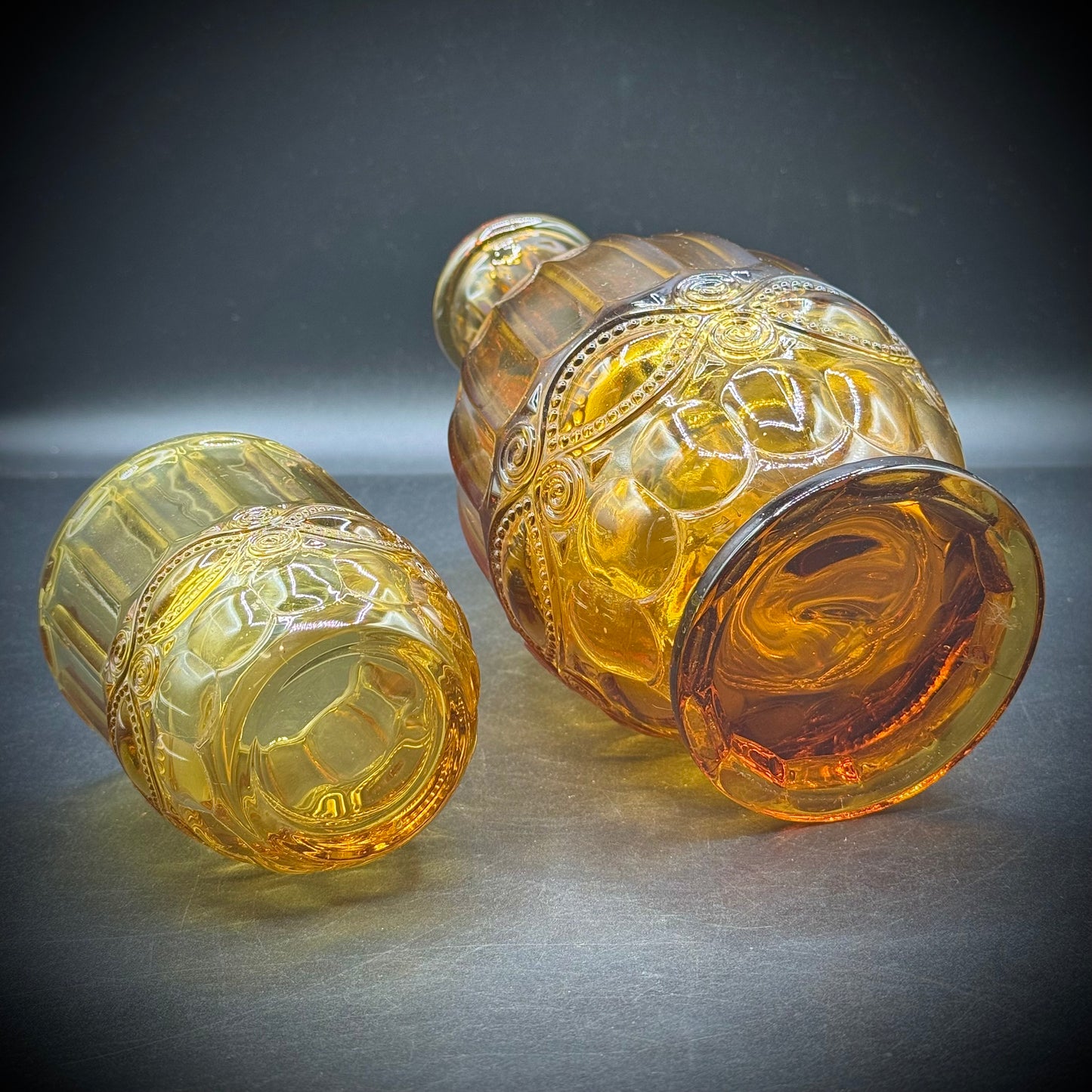 Elle Decor Large Amber Glass Color Tumble Up