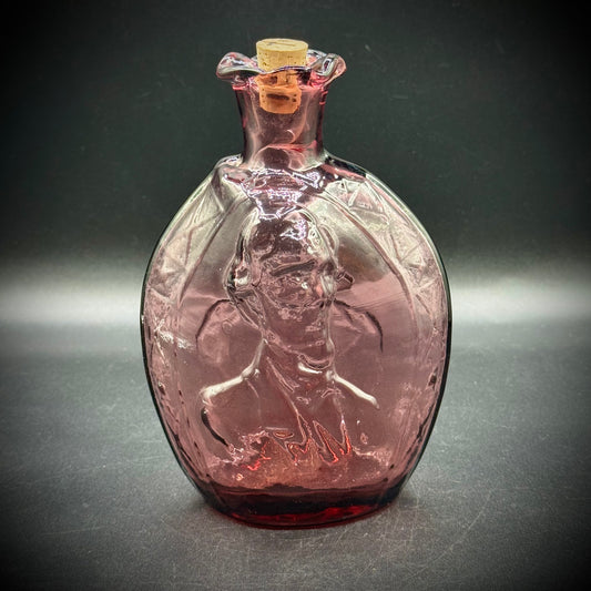 Vintage Purple Glass Civil War Bottle with Stopper