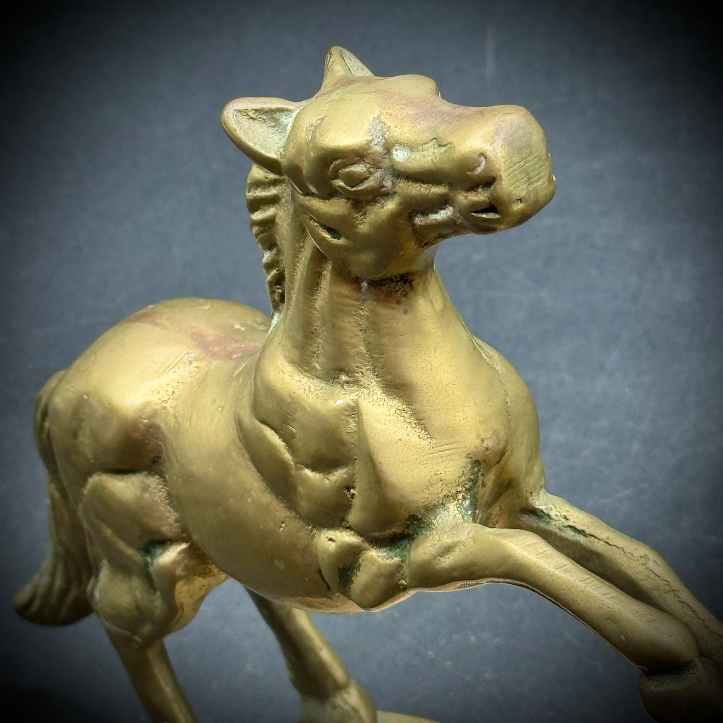 Vintage Brass Horse Sculpture Letter Holder