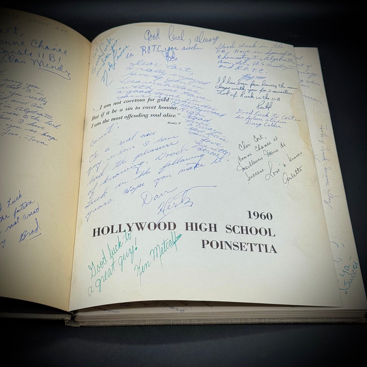 Hollywood High School 1960 Year Book with Autographs